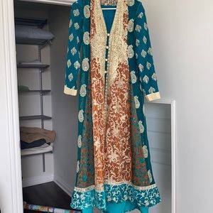 Pakistani 3 piece suit gown style